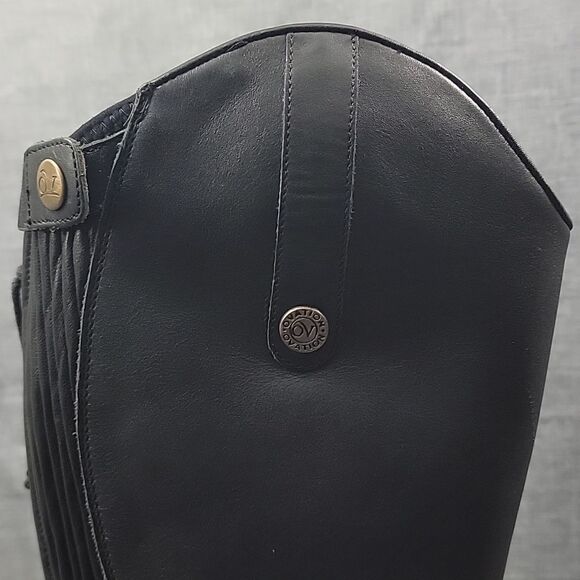 Ovation Ladies Flex Plus Black Leather Field Tall Riding Boots - Size 8 - Picture 6 of 14